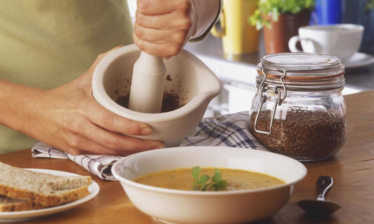 Προσθήκη λιναρόσπορου στη σούπα για καλή λειτουργία του εντέρου